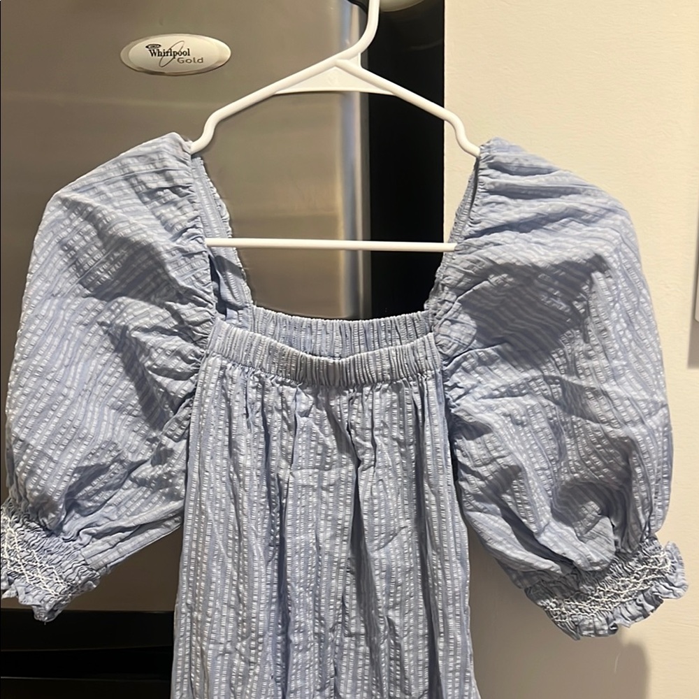Dondolo blue dress with belt XXS